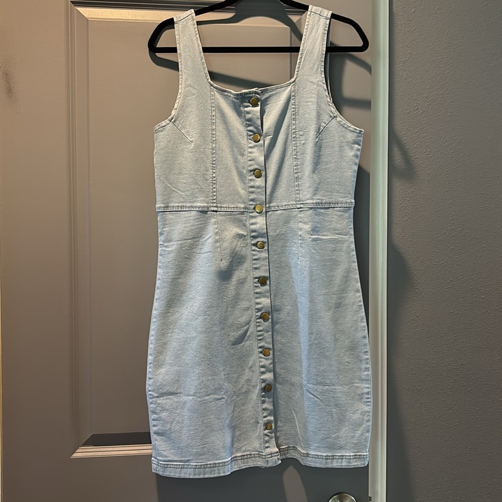 Denim Dress - Size L / Light Blue